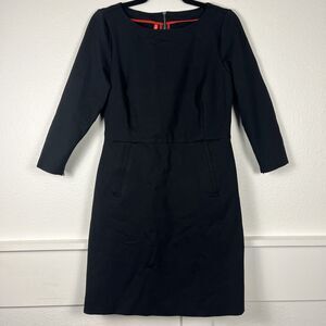Spanx Dress Womens Large Black The Perfect A-line Shift Stretch Ponte 20382R